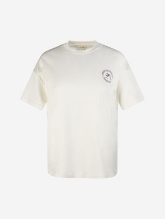 Sunday Minute Ivory Short Sleeve T Shirt