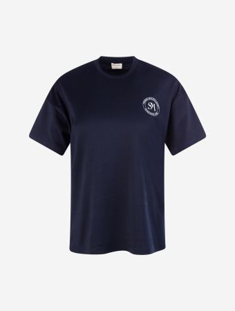 Sunday Minute Navy Short Sleeve T Shirt