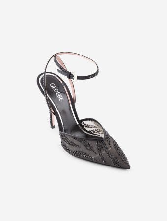 Gedebe Mesh Black Ramage Jet Anitta 105 Heels