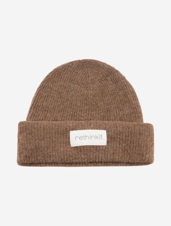 Rethinkit Warm Melange Brown Snug Knitted Wool Beanie