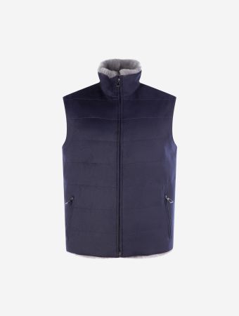 Goz fur Blue Loro Piana Cashmere Vest