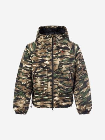 Diesel Multicolor Camouflage Hooded Jacket