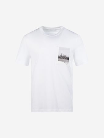 Hemult Lang White Postcard Skyline T Shirt
