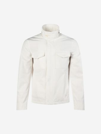 Goz Fur Loro Piana White Waterproof Jacket