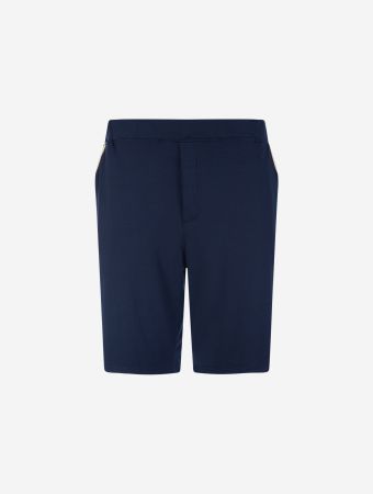 Homebody Navy Calico Contrast Shorts