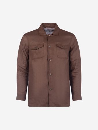 The Resort Co Sandalwood Linen Overshirt