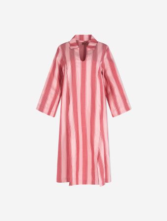Desmond & Dempsey Pink Red Feluka Woven Womens Kaftan