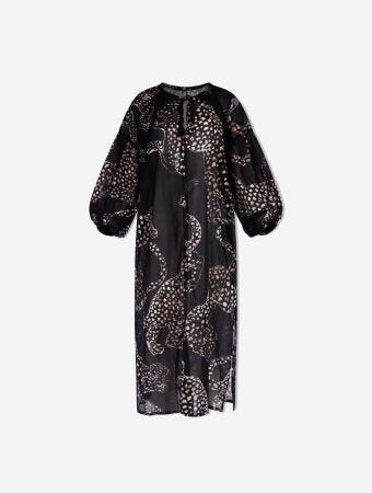 Desmond & Dempsey Jag 45Gsm Navy Womens Blouson Kaftan