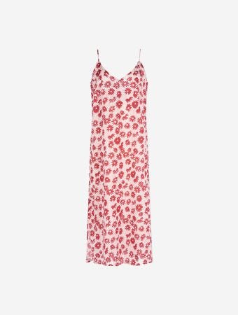 Desmond & Dempsey Pink Red Chamomile Womens Slip Nightie