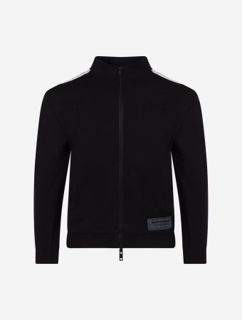 The Giving Movement Pitch Black Kids Embossed Contrast Panel Track Jacket