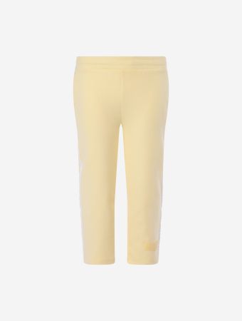 The Giving Movement Butter Yellow Kids Embossed Contrast Panel Track Pants