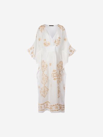 Greek Archaic Kori White Gold Kaftan