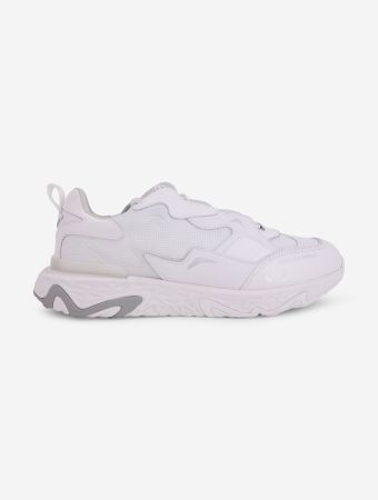 Karl Lagerfeld White Silver Blaze Strike Lace Mix Sneakers