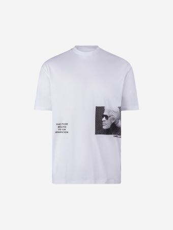 Karl Lagerfeld White T Shirt Crewneck
