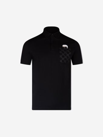 Karl Lagerfeld Black Polo Shirt