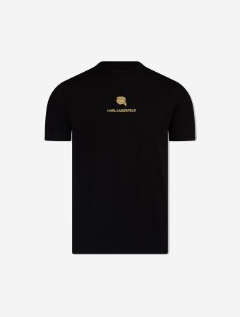 Karl Lagerfeld Gold Black T Shirt Crewneck