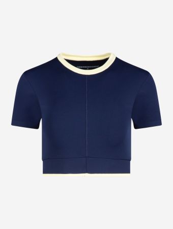 The Giving Movement Navy Softskin Sportscore Crop T Shirt