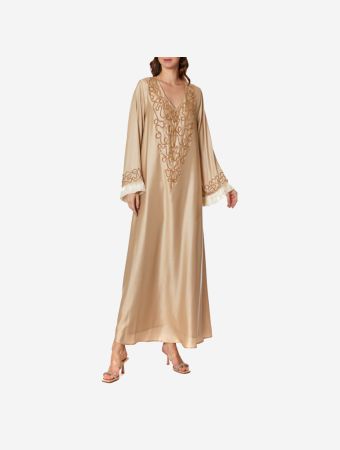 Eleganza La Mode Beige Jalabiya