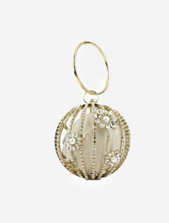 Rosantica Gold Crystal Mini Alice Profumo Handbag