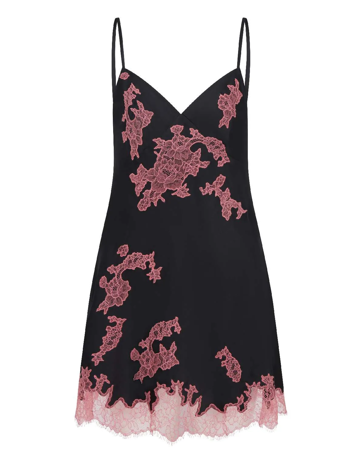 Agent Provocateur Black Neon Pink Christi Short Slip Dress | Galeries ...